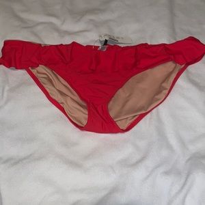 🆕 new J Crew size extra large XL red swimsuit bikini bottom swimwear